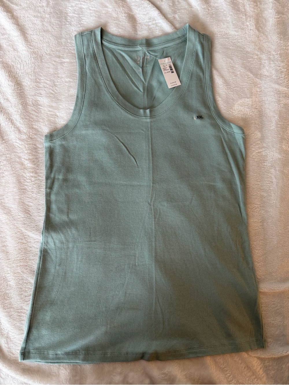 Maurices Sage Green Ribbed Tank Top - Women's Sleeveless Ribbed Scoop Neck